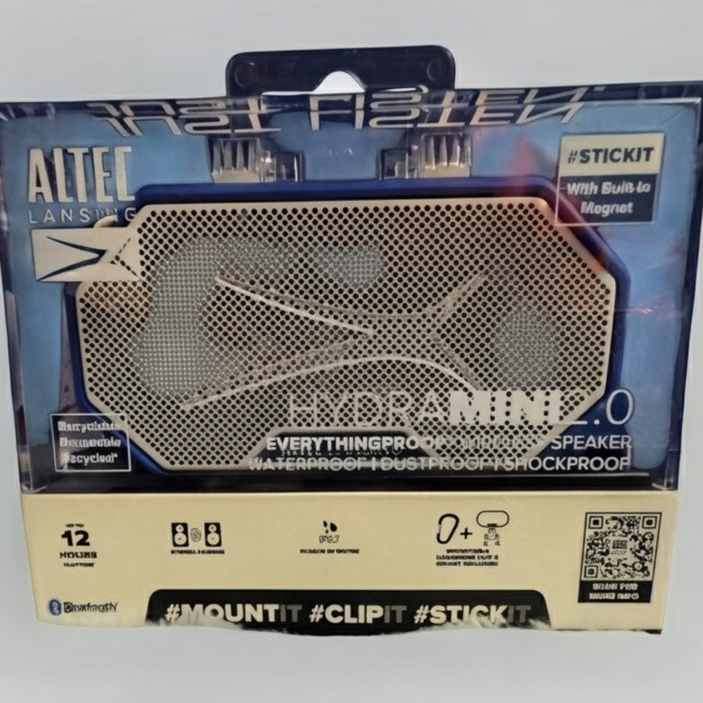 Altec Lansing HydraMini 2.0 Bluetooth Speaker Waterproof, Dustproof, Shockproof